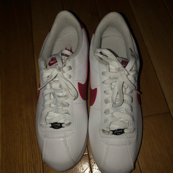 Nike Cortez Classic White and Red Sneakers